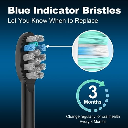 FitMount 6 Pack Toothbrush Replacement Heads Compatible with WaterPik Sonic Fusion 2.0, FitMount Flossing Brush Head Fit for Water-Pic SF-01W SF-02W and 2.0 SF-03 SF-04