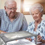 MagniPros See Things Differently 3X Large Full Page Magnifier with 12 LED Lights, Foldable Flip-Out Legs, Dual Power Supply Modes- Ideal for Hands Free Reading, Low Vision, Seniors with Aging Eyes