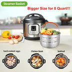 8 Quart Pressure Cooker Accessories Compatible with Instant Pot 8 Qt Only - Steamer Basket, Silicone Sealing Rings, Egg Bites Mold, Glass Lid, Springform Pan, Egg Steamer Rack and More