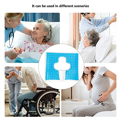 Anti Bedsore Cushion, Breathe Freely Fiber Material Bedsore Cushions for Butt, T Shaped Opening Triangular Slope Design Anti Decubitus Cushion for Elderly, Bedridden, Disabled