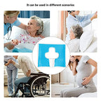 Anti Bedsore Cushion, Breathe Freely Fiber Material Bedsore Cushions for Butt, T Shaped Opening Triangular Slope Design Anti Decubitus Cushion for Elderly, Bedridden, Disabled