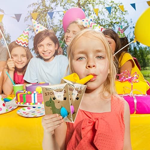 Dinosaur Party Favors - Dinosaur Birthday Party Supplies - 24 Pack Dino Egg Hatching Card Bulk - Funny Birthday Party Decorations for kids Boys Girls Toddler