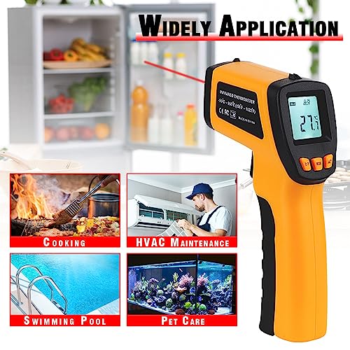 nfrared Thermometer,V·RESOURCING Non-Contact Laser Digital Temperature Gun -50 to 550°C(-58 to 1022°F), LCD Display with Backlight Infrared Thermometer for Laboratory,Kitchen,Factory Industry Use