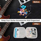 85PCS Guitar Accessories Kit Holder Case Include Acoustic Strings, Tuner, Capo, 3-in-1 Restring Tool, Picks, Pick Holder, Bridge Pins, Nuts & Saddles, Finger Protector, Chord Chart