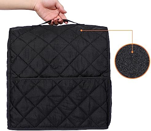 Stand Mixer Cover for KitchenAid 3.5-Qt Artisan Mini/Plus, KSM3311, KSM3316 & All KSM3300 Series Tilt-Head Stand Mixer, 3.5 Quart Dust Cover with Pockets for Accessories. (BLACK)