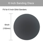 6 Inch 50 Pcs Wet Dry Sanding Discs Hook and Loop, 320 400 600 800 1000 Assorted Grit Waterproof Sandpaper Silicon Carbide for Random Orbital Sander, Automotive Wood Metal Polishing & Sanding