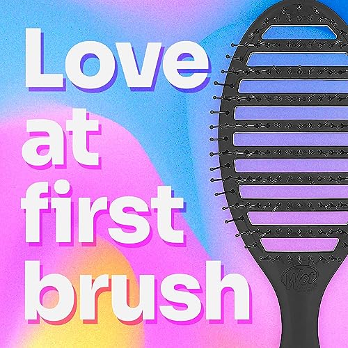 Wet Brush Speed Dry Hair Brush, Black - Vented Design & Ultra Soft HeatFlex Bristles Are Blow Dry Safe With Ergonomic Handle Manages Tangle and Uncontrollable Hair - Pain-Free Hair Accessories