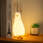 Cute Duck Lamp,Fun Lying Flat Duck/Chicken/Pig/Rabbit/Panda Night Light,LED Squishy Animal Novelty Lamp,Toddler Baby Night Light Christmas gifts for Kids,Nursery Touch Kawaii Lamp Room/House Décor