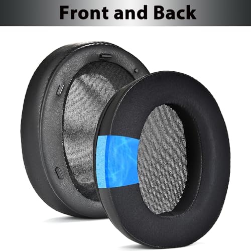 WH-XB910N Replacement Ear Pads, Upgrade Cooling Gel Earpads Cushions for Sony WH-XB910N Noise Cancelling Headphones, Ear Pads Cushions with Soft Memory Foam and Buckle(Black)