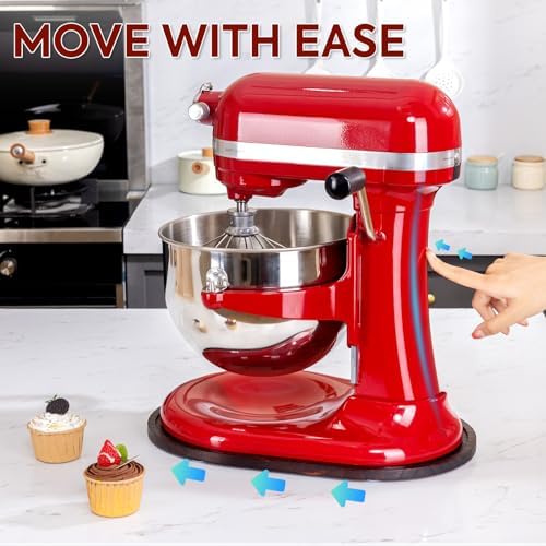Mixer Slider Mat For Kitchen Aid Bowl Lift 5-8 Qt Stand Mixer Wood Sliding Tray for Stand Mixer, Kitchen Appliance Slider Easy to Move, Kitchenaid Mixer Accessories Kitchen Worktops Protection