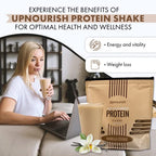 UpNourish Plant-Based Protein Meal Replacement Shake! Keto, Vegan-Friendly Lifestyles. Gluten & Dairy-Free Smoothie with Essential Vitamins, Minerals, and Low Carbs - Vanilla Cookie, 15 Servings