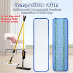 6 Pack Upgraded Microfiber Mop Pads for Rubbermaid Commercial 18 Inch Mop and 17 Inch Mop, Reusable Wet & Dry Commercial Cleaning Mop Refill Replacement Head for Multi-Surface Floors, Without Handle