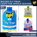 6 XL RAID Big Bag Fly Traps Outdoor - Keep Flies Away from Patio with Disposable Fly Traps Outdoor Hanging - Fly Bags Outdoor Disposable, Outdoor Fly Traps Outdoor Hanging, Big Bag Fly Trap Bag