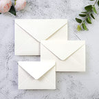 PONATIA 50 PCS/Pack A7 Envelopes, 5.25 x 7.5'' Shiny Ivory Envelopes, Perfect 5x7 Envelopes for Wedding Invitation Cards, Christmas Gift Cards Envelopes, Acrylic Invitations, Photos