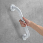 Grab Bars for Shower, 2 Pack 12-Inch Anti Slip Shower Handles for Elderly, Safety Shower Grab Bar, Stainless Steel Handicap Grab Bars for Bathroom (White 1" Diameter)