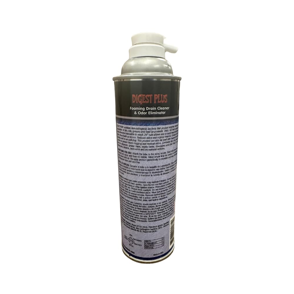 Quest Specialty DIGEST PLUS Foaming Drain Cleaner and Odor Eliminator, 1 count
