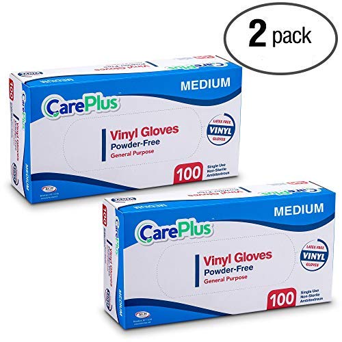 Disposable Plastic Vinyl Clear Gloves (Medium, 200, Count)