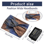 S&N Remille Wide Boho Headbands for Women Extra Large Turban Headband Hairband Hair Twisted Knot Accessories 3 Pack