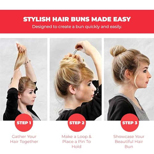 Hawwwy Bobby Pins - 8 Pack - Black - 2 Inches - Beautiful Twist Hair Accessories for Women and Kids - Easy Bobby Pins for Fast and Secure Buns, Messy Styles, and Updos