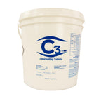 C3... 1" Stabilized Chlorine Tablets for Swimming Pool | Slow Dissolving Chlorinating Tabs for Above Ground or Inground Pools, & Spas/Hot Tubs | 5 lbs
