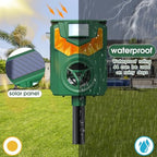 Solar Ultrasonic Cat Repellent Outdoor to Keep Cats Away, Squirrel Repellent Outdoor, Animal Repellent Ultrasonic Outdoor with Motion Sensor for Dog, Raccoon, Skunk, Fox, Deer, Coyote, Rabbit, Mole