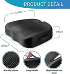 Wheelchair Seat Cushion - High Density Memory Foam and Inner Springs Comfort Support Without Flatten - Mobility Scooter Accessories - Large Chair Pad Pain Relief for Adults & Seniors