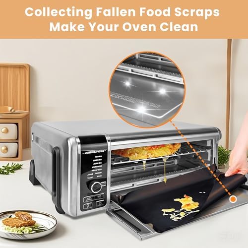 Crumb Tray Replacement for Ninja Foodi SP101 SP151 Air Fryer Oven with 4 Pcs Teflon Mats, Air Fryer Accessories for Ninja airfryer Toaster Oven