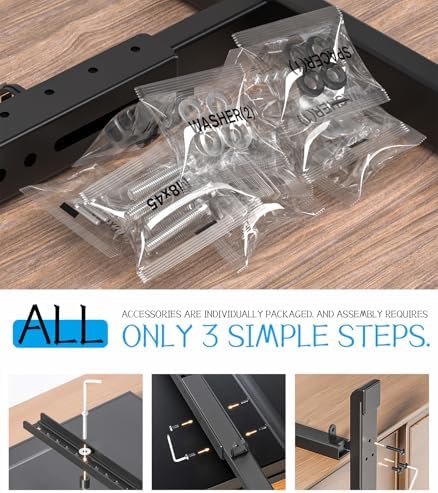 Universal TV Stand, Table Top TV Stand Base Wobble-Free Replacement for Most 24 to 80 Inch LCD LED TVs, 7 Height Adjustable TV Legs Hold up to 150lbs, Max VESA 800x500mm, Black AX10TB02