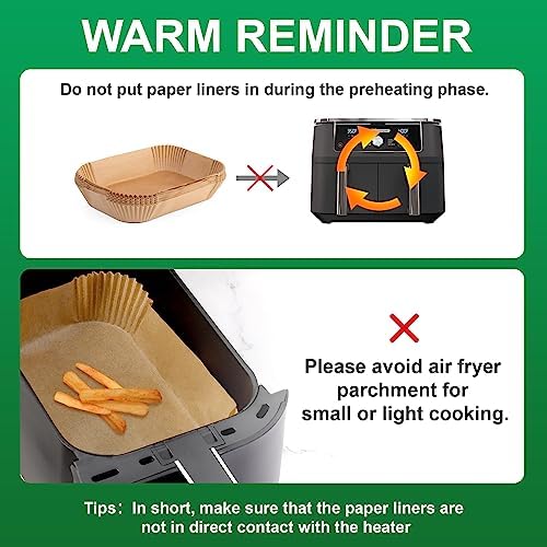 Air Fryer Liners Disposable Compatible for Ninja DZ071 Foodi 7-QT/Instant 9 QT DualZone FlexBasket Air Fryer, 150 PCS Unbleached Parchment Paper Liners for Ninja Air Fryer Accessories