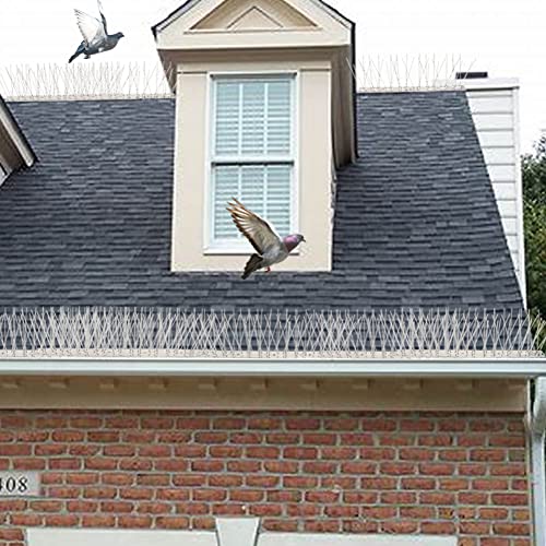 aushucu Bird Spikes Cover 21.6Feet Stainless Steel Pigeons Spikes Small Bird Spike for Roof Fence Window Mailbox(20Feet)
