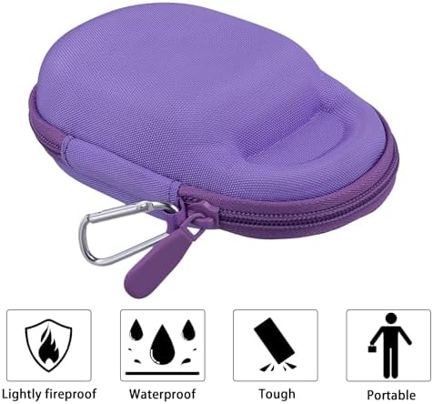 co2CREA Hard Carrying Case Replacement for JBL Clip 5 Waterproof Portable Mini Speaker (Purple Case)
