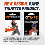 KT Tape, Original Cotton, Elastic Kinesiology Athletic Tape, 20 Count, 10” Precut Strips, Red