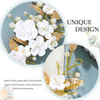 CASDRE Flower Bride Wedding Hair Vine Pearl Bridal Headpiece Leaf Hair Accessories Hair Piece for Women and Girls (B Gold)