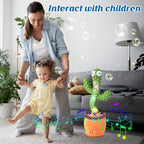Dancing Talking Cactus Toy for Baby Toddler, Boys Girls Gifts Singing Mimicking Cactus Toy Recording Repeating What You Say Cactus Baby Toy with 120 English Songs (Talking Cactus-Adjustable Volume)