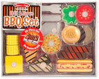 Melissa & Doug Grill and Serve BBQ Set (20 pcs) - Wooden Play Food and Accessories