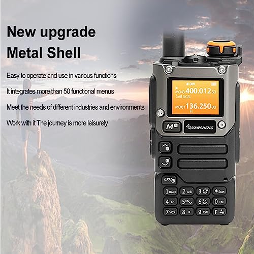 QUANSHENG UV-K6 UV-K5(8) Walkie Talkie 5W Airband Radio Type C Charge UHF VHF DTMF FM Dual Band Two Way Radio with NOAA Weather Alarm Function