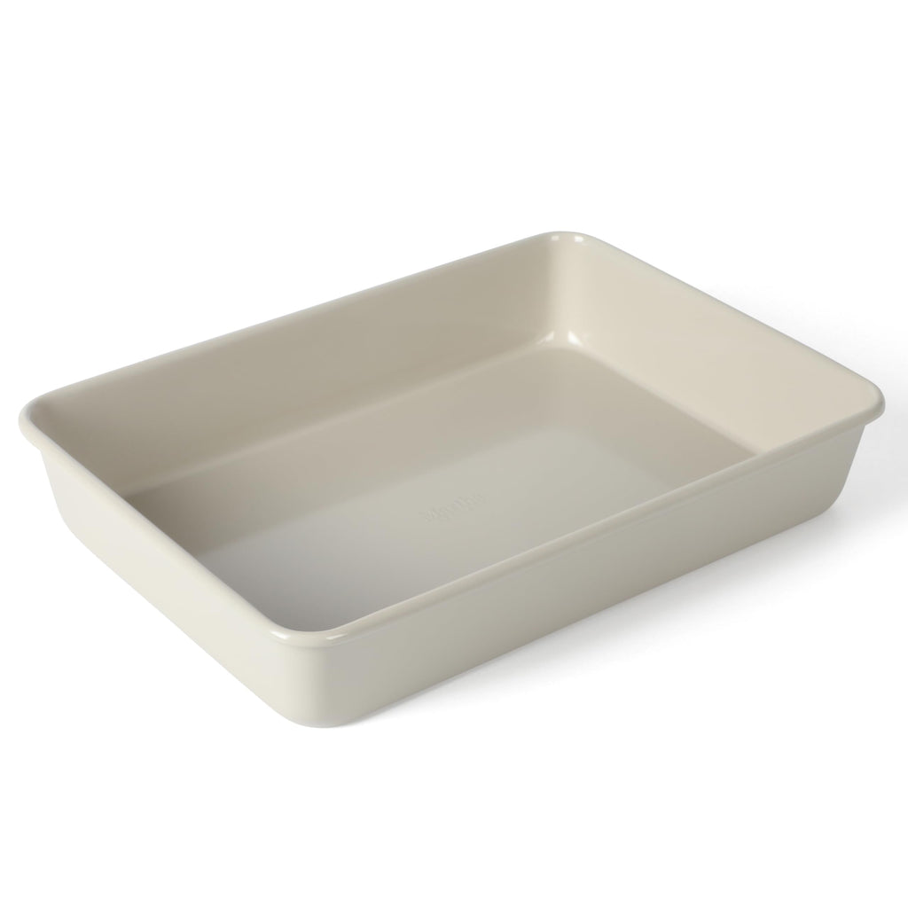 Martha Stewart Gallen 13 x 9 Inch Rectangular Nonstick Carbon Steel Cake/Baking Pan- Cool Grey