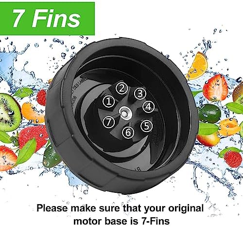 SS101 Replacement Blade for Ninja Blender Accessories, 7-Fins Blender Blade Compatible with Nutri Ninja Foodi Power Blender SS101, SS101TGT, CO351B, SS100, SS150, SS151, SS300, SS350, SS351