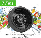 SS101 Replacement Blade for Ninja Blender Accessories, 7-Fins Blender Blade Compatible with Nutri Ninja Foodi Power Blender SS101, SS101TGT, CO351B, SS100, SS150, SS151, SS300, SS350, SS351