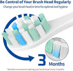 Replacement Brush Heads Compatible with Philips SoniCare Electric Toothbrushes Handle, Toothbrush Heads of Effective Cleaning, for Snap-on System, 8 Pack, White