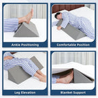 TYYIHUA 34" Wedge Pillow for Side Sleeping,Side Wedge Pillow,Bed Wedges & Body Positioners for Side Sleeper,Back Support,Reducing Snoring,Preventing Bedsores,Training for Side Sleeping