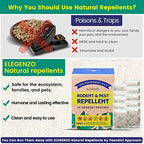ELEGENZO Mouse Repellent Pouches, 35% Peppermint Oil Pest and Rodent Repellent, Mice Repellent with Peppermint Oil to Repel Mice and Rats, Squirrels, Roaches, Ants, Spiders, Moths, 10 Odorant Pouches