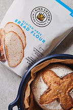King Arthur Gluten Free Bread Flour: 1:1 Replacement for Yeasted Recipes - 2 lbs of Premium GF Flour for Artisan Boules, Bagels, Cinnamon Rolls & Burger Buns - Sorghum & Xanthan Gum