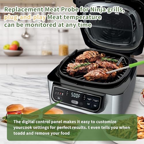 Temperature Meat Probe for Ninja AG400C-AG400,-AG450CO- Foodi Pro 5-in-1 Indoor Grill with Air Fry, for Ninja Smart Thermometer Replacement Accessories…
