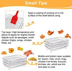 BYKITCHEN Air Fryer Rack for Ninja Dual Airfryer, 3pcs Stackable Stainless Steel Dehydrator Rack, Rectangle Double Air Fryer Accessories, Ninja Dual Airfryer Accessories