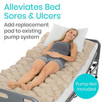 Vive Alternating Pressure Pad Replacement - Inflatable Low Air Loss Mattress Topper for Pressure Ulcer and Sore Relief Treatment - Fits Standard Hospital Bed - For Elderly, Seniors, Bedridden Patients