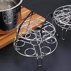 GREATLINK Egg Steamer Rack - Stainless Steel Trivet for 6, 8 Quart Pressure Cooker, Compatible for Instant Pot Accessories, Cooks 14 Eggs, Stackable Steaming Holders for Eggs, 2 Packs