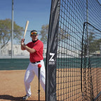 ZELUS 7x7ft Baseball Softball Practice Net | Portable Baseball Net with Tee, 2.8" 16oz Weighted Baseball and Carry Bag for Batting Hitting and Pitching