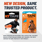 KT Tape, Pro Synthetic Kinesiology Athletic Tape, 20 Count, 10” Precut Strips, Hero Pink