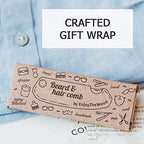 Enjoy The Wood Beard Comb for Men, Folding Pocket Beard Accessories for Men, Engraved Walnut Wooden Comb for Moustache, Beard & Hair - Perfect Gift For Him (Gift for Him (Skull)) (Model HS)